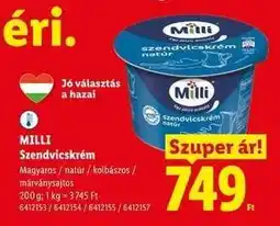 Lidl MILLI Szendvicskrém ajánlat