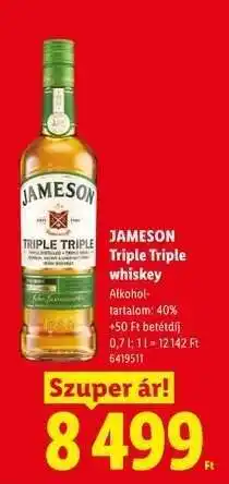Lidl JAMESON Triple Triple whiskey ajánlat