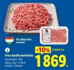 Lidl Friss darált marhahús ajánlat