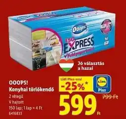 Lidl OOOPS! Konyhai törlőkendő ajánlat
