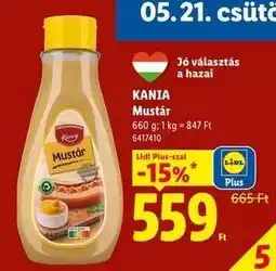 Lidl KANIA Mustár ajánlat