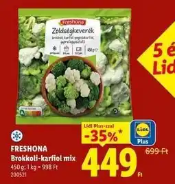 Lidl FRESHONA Brokkoli-karfiol mix ajánlat