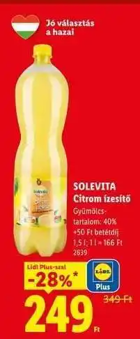 Lidl Solevita Citrom ízesítő ajánlat