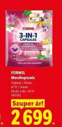 Lidl FORMIL Mosókapszula ajánlat