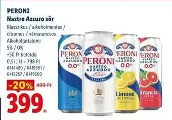 PERONI Nastro Azzuro sör