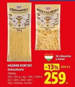 Lidl HAZÁNK KINCSEI Száraztészta ajánlat