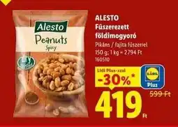Lidl ALESTO Fűszeresett földimogyoró ajánlat