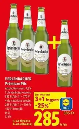Lidl Perlenbacher Prémium Pils ajánlat