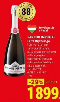 Lidl Pannon Imperial Extra Dry pezsgő ajánlat