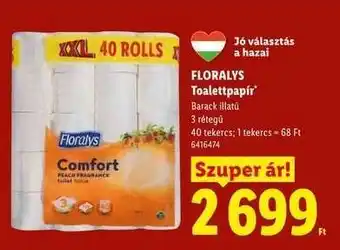 Lidl FLORALYS Toalettpapír ajánlat