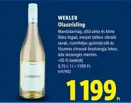 Lidl Wekler Olaszrizling ajánlat