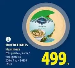 Lidl 1001 DELIGHTS Hummusz ajánlat