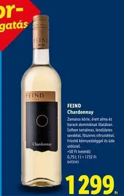 Lidl Feind Chardonnay ajánlat