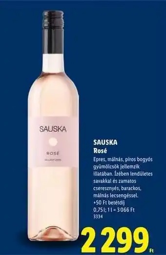 Lidl Sauska Rosé ajánlat