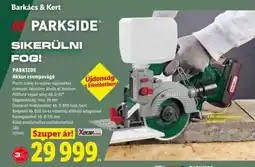 Lidl PARKSIDE Akkus csempevágó ajánlat