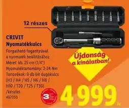 Lidl CRIVIT Nyomatékkulcs ajánlat