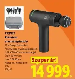 Lidl Crivit Prémium masszázspisztoly ajánlat