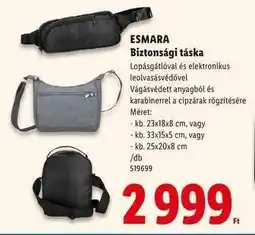 Lidl ESMARA Biztonsági táska ajánlat