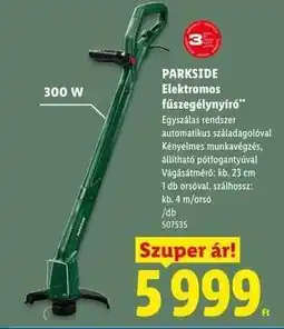 Lidl PARKSIDE Elektromos fűszegélynyíró ajánlat