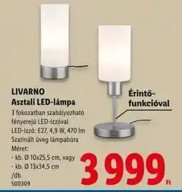 Lidl Livarno Asztali LED-lámpa ajánlat
