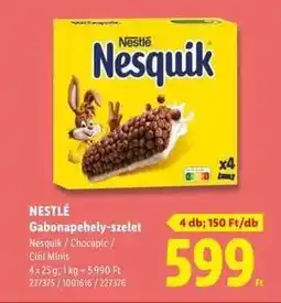 Lidl Nestlé gabonapehely-szelet ajánlat