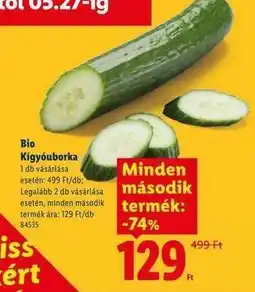 Lidl Bio kígyóuborka ajánlat