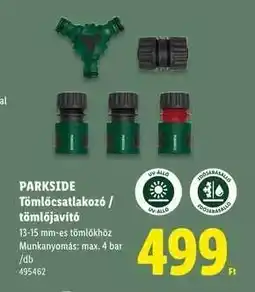 Lidl PARKSIDE Tömlőcsatlakozó / tömlőjavító ajánlat