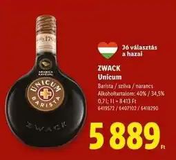 Lidl Zwack Unicum ajánlat