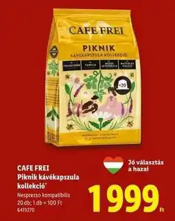 Lidl CAFE FREI Piknik kávékapszula kollekció ajánlat