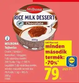 Lidl MILBONA Tejberizs ajánlat