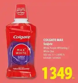 Lidl COLGATE MAX Szájvíz ajánlat
