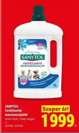 Lidl Sanytol Fertőtlenítő Mosószeradalék ajánlat