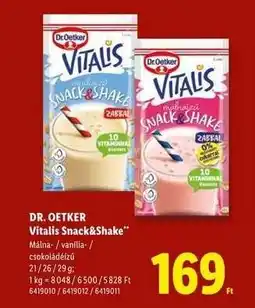 Lidl DR. OETKER VITALIS SNACK & SHAKE ajánlat