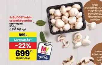 Interspar S-BUDGET fehér csiperkegomba ajánlat