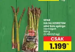 Interspar Spar Hazai.Szeretem Zöld Solo spárga ajánlat