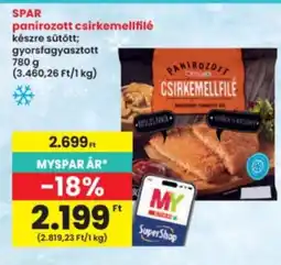 Interspar Spar panírozott csirkemellfilé ajánlat