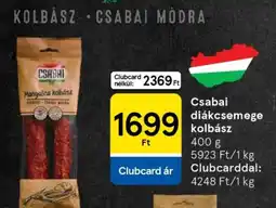 Tesco Csabai diákcsemege kolbász ajánlat