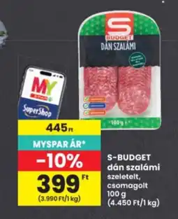 Interspar S-Budget dán szalámi ajánlat
