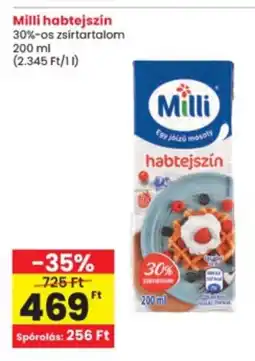 Interspar Milli habtejszín ajánlat