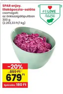 Interspar Spar enjoy lilakáposzta-saláta ajánlat