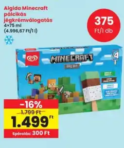 Interspar Algida Minecraft pálcikás jégkrémmválogatás ajánlat