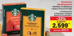 Interspar Starbucks kávékapszula ajánlat
