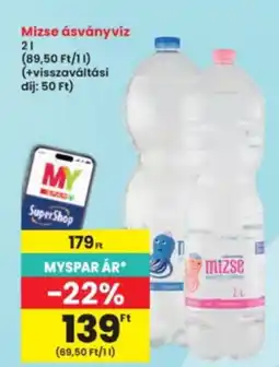 Interspar Mizse ásványvíz ajánlat