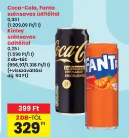 Interspar Coca-Cola, Fanta, Kinley szénsavas üdítőital ajánlat