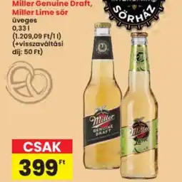 Interspar Miller Genuine Draft, Miller Lime sör ajánlat