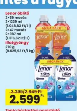 Interspar Lenor öblítő és illatgyöngy csomag ajánlat