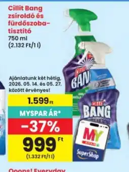 Interspar Cillit Bang zsíroldó és fürdőszoba-tisztító ajánlat