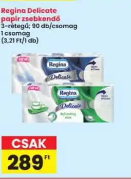 Interspar Regina Delicate papír zsebkendő ajánlat