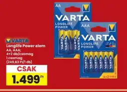 Interspar Varta Longlife Power elem ajánlat
