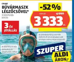 ALDI Búvármaszk légzőcsővel ajánlat
